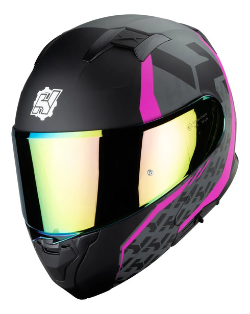 Casco Abatible Hax Amatista Wind rosado